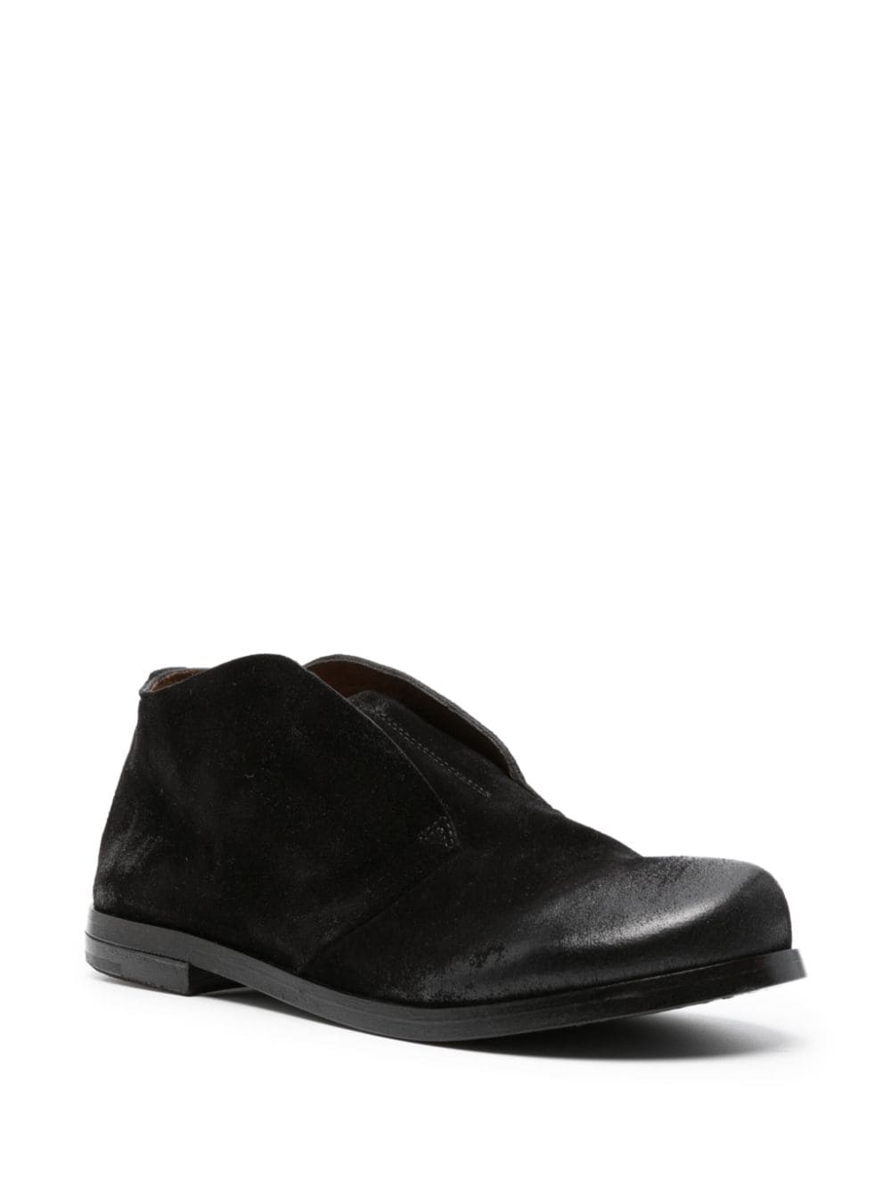 Shop Marsèll Round-toe Suede Loafers In Black