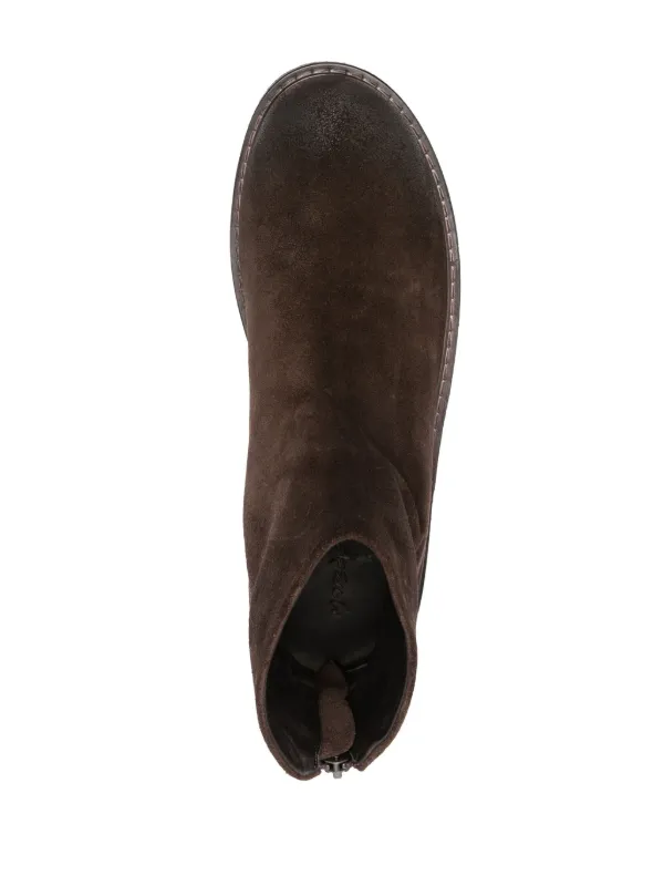 Round toe 2024 suede ankle boots