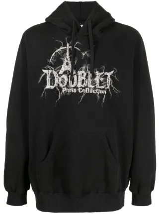 Doublet Hoodie Mit Logo-Print | Schwarz | FARFETCH DE
