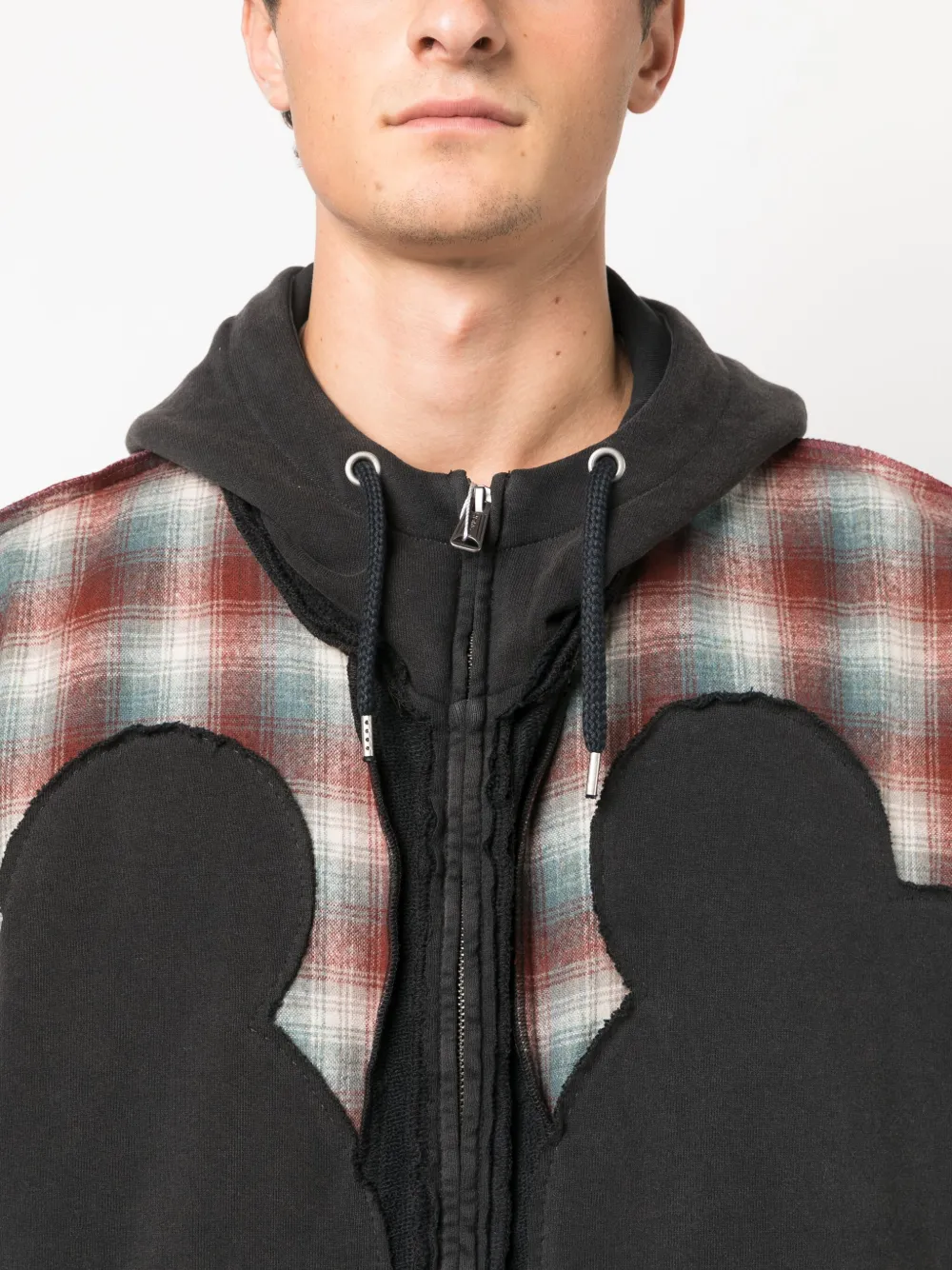 Maison Margiela x Pendleton yoke-detail zip-up Hoodie - Farfetch