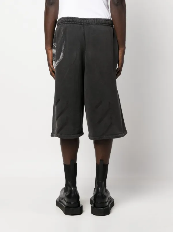 Off-White Saint Matthew-print Track Shorts | Black | FARFETCH