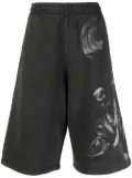 Off-White Saint Matthew-print track shorts - Black