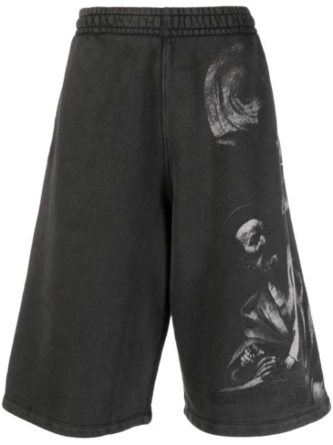 Off-White Saint Matthew-print track shorts Men