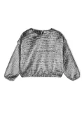 Andorine metallic-jacquard top - Silver