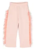 Andorine feather-detailing organic cotton leggins - Pink