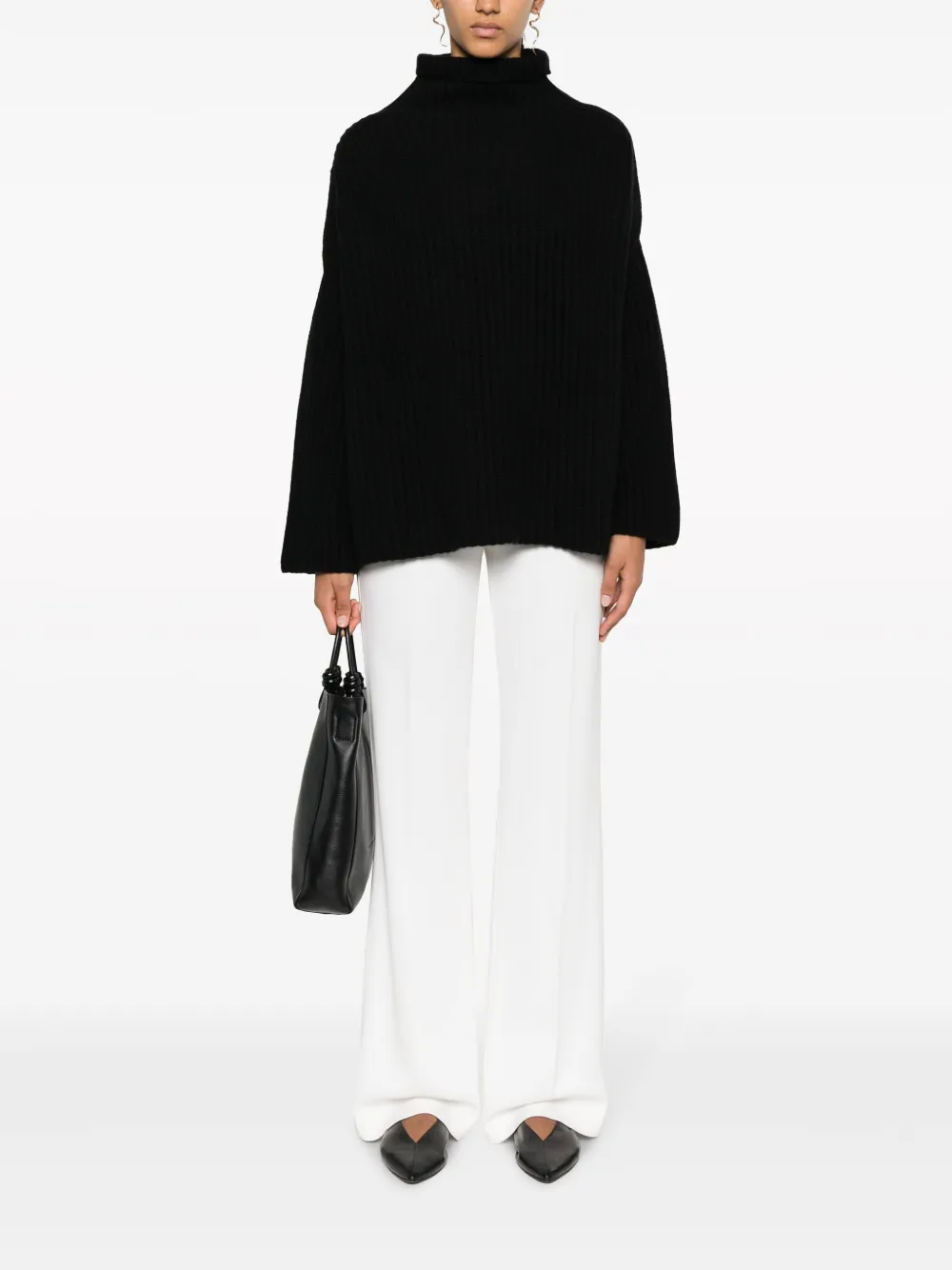 kujten Lina roll-neck cashmere jumper - Zwart