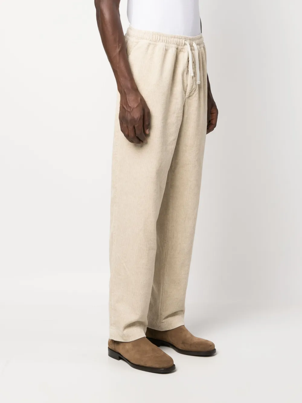 Shop Isabel Marant Drawstring-fastening Corduroy Trousers In Nude