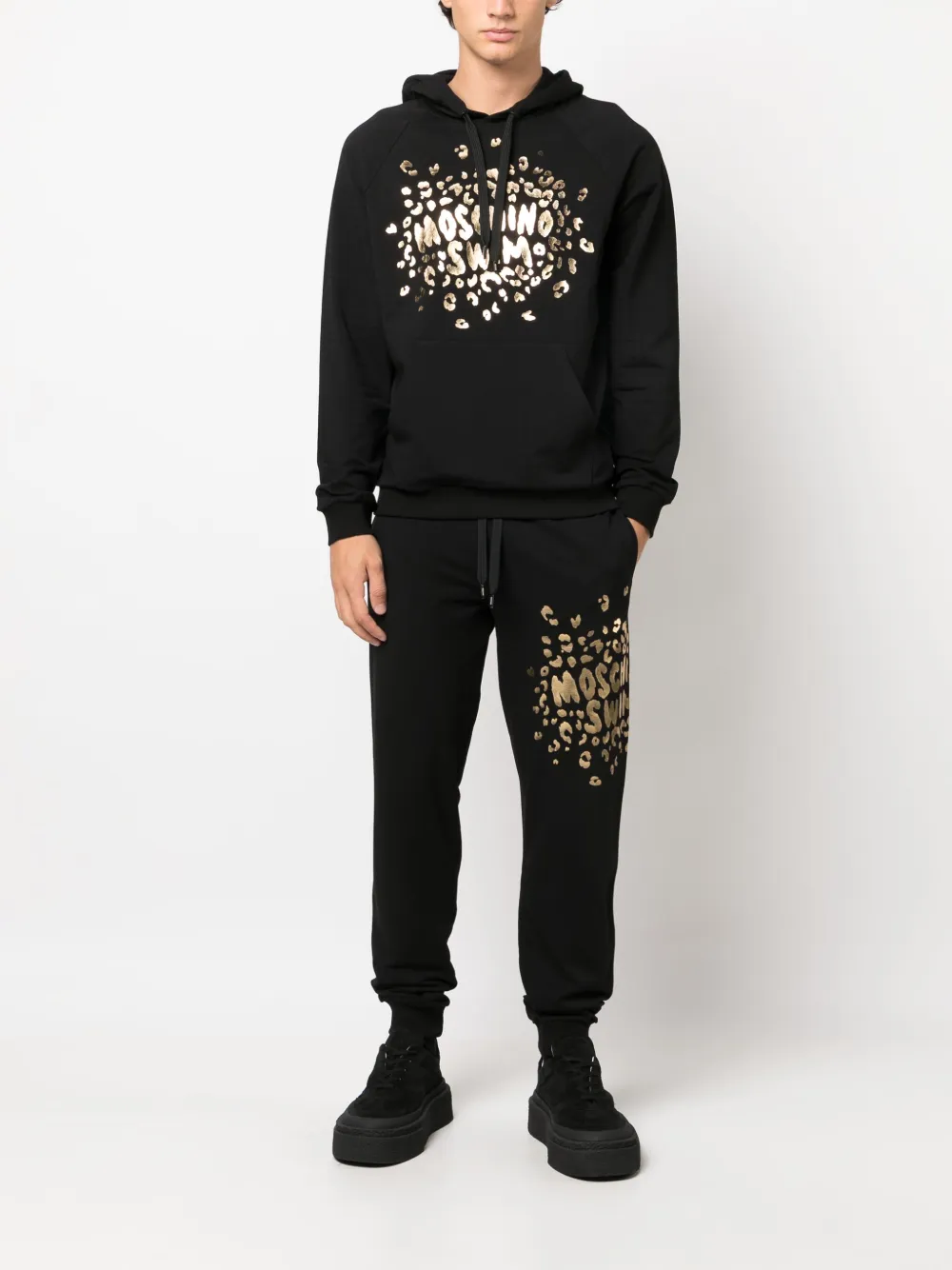 Moschino Trainingsbroek met logopatch - Zwart
