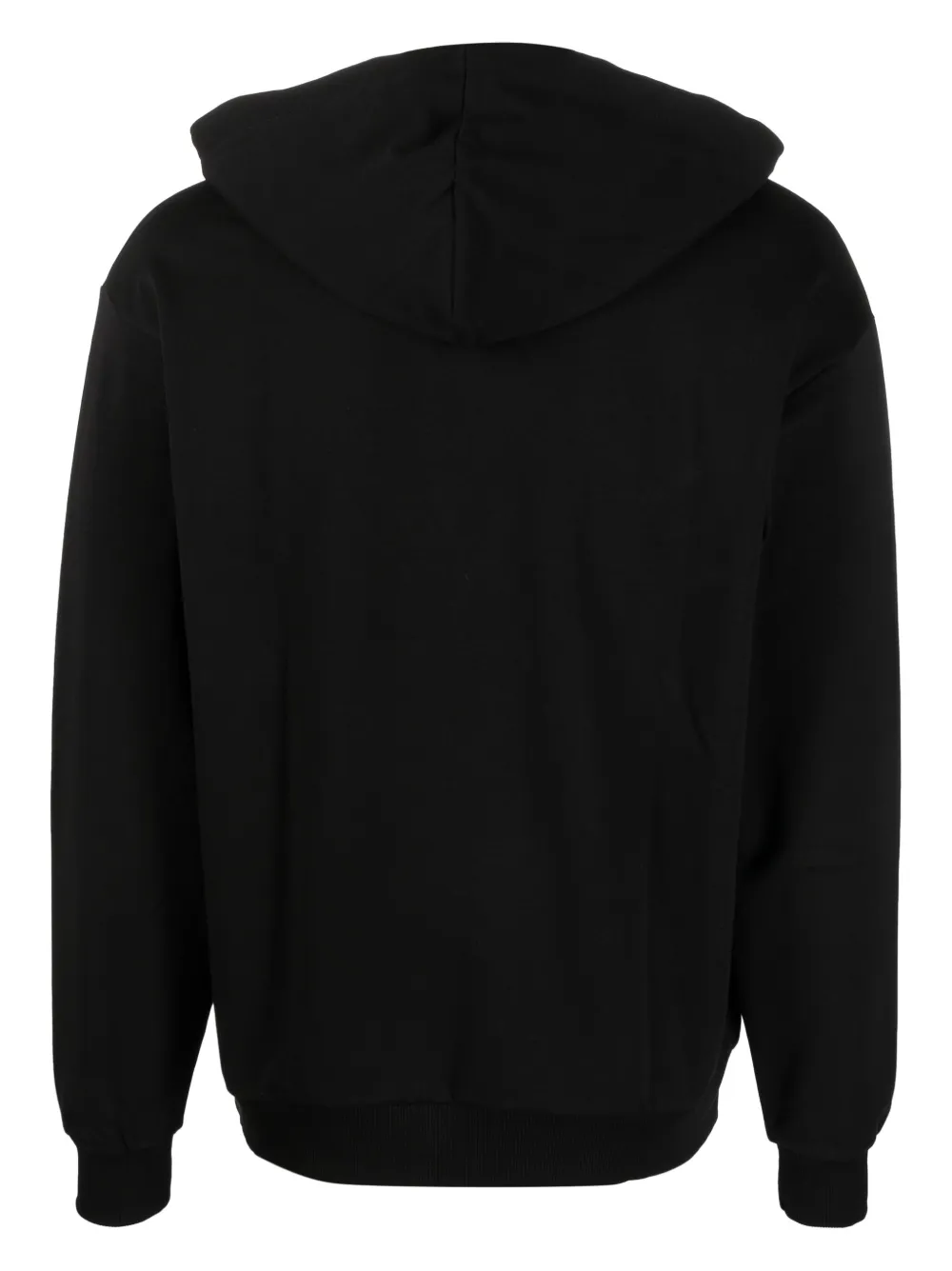 Moschino logo-print drop-shoulder hoodie - Zwart