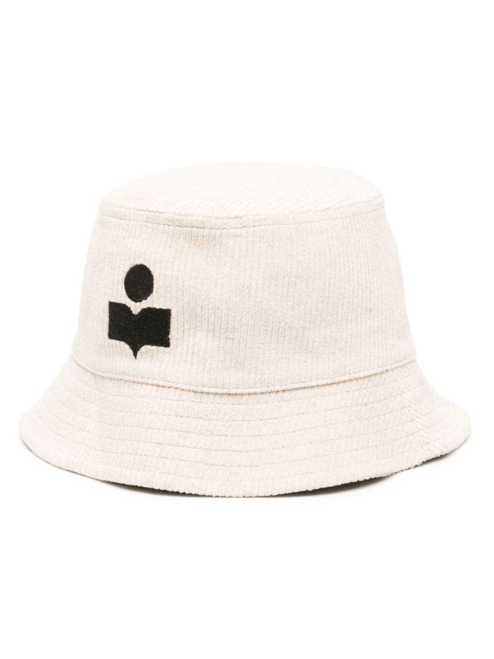 Shop Marant Logo-embroidered Corduroy Bucket Hat In Neutrals