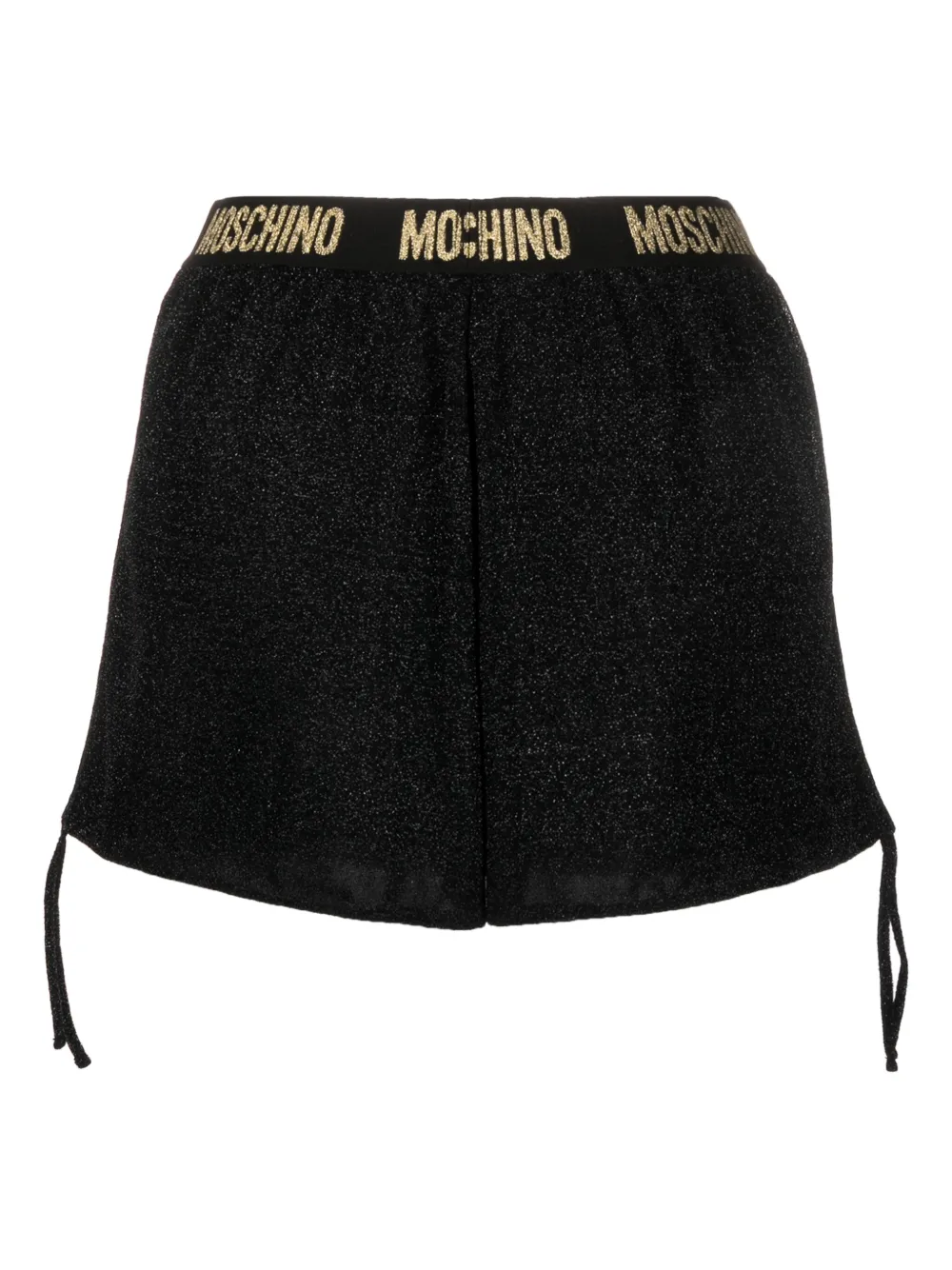 Moschino Shorts met logoband - Zwart