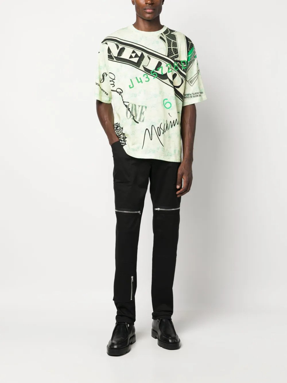 Moschino slim-fit zipped-pockets trousers - Zwart