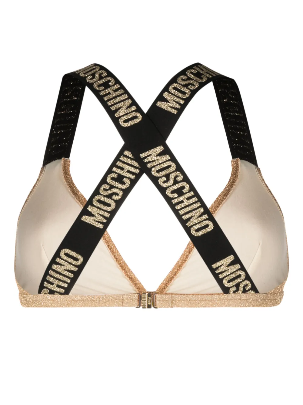 Moschino Bikinitop met logoprint - Goud