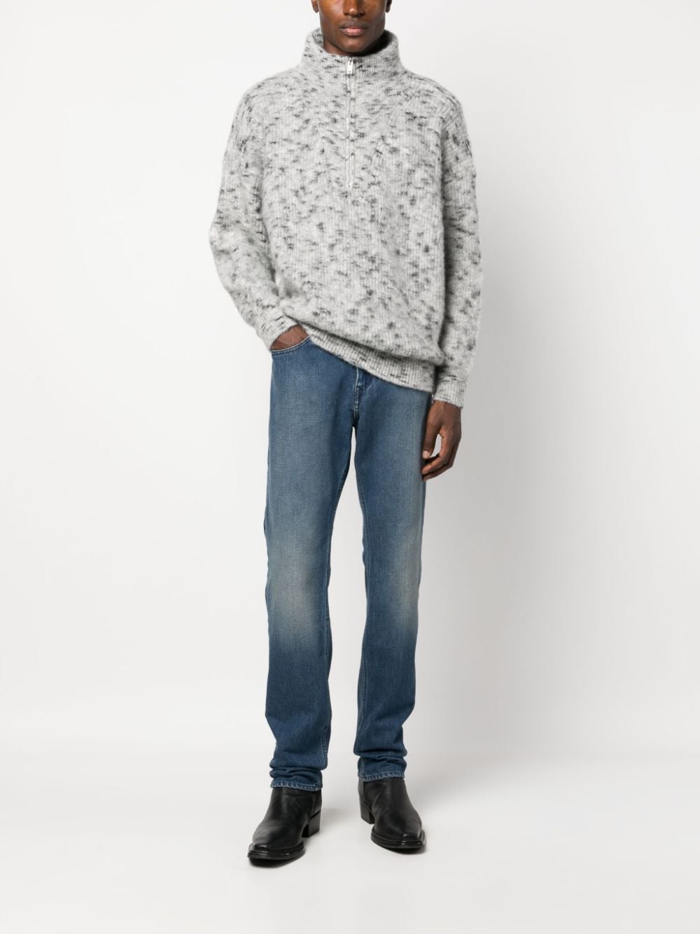 MARANT Sweater met mélange-effect - Wit