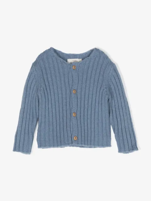 TEDDY & MINOU ribbed-knit round-neck cardigan 