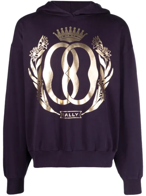 Bally logo-print organic cotton hoodie