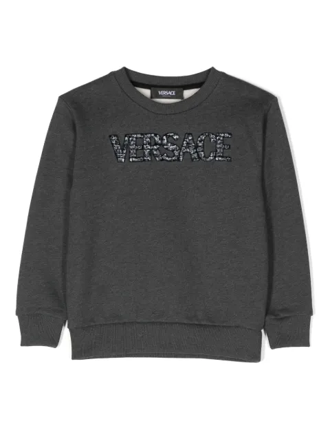 Versace Kids logo-appliqué sweatshirt
