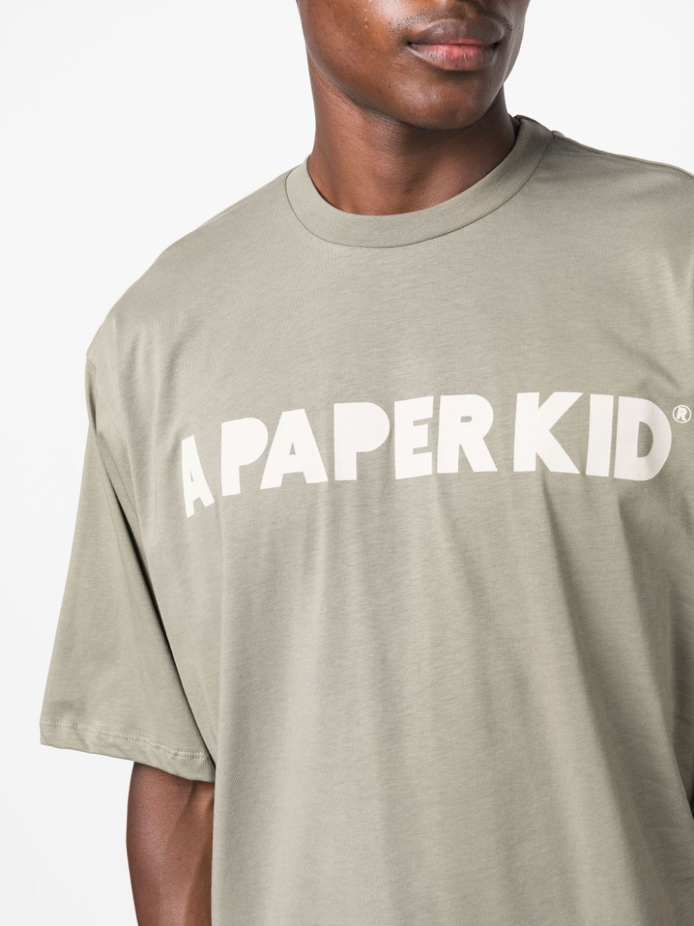 Shop A Paper Kid Logo-print Cotton T-shirt In Green