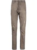 Isaac Sellam Experience logo-plaque crease-effect tapered trousers - Brown