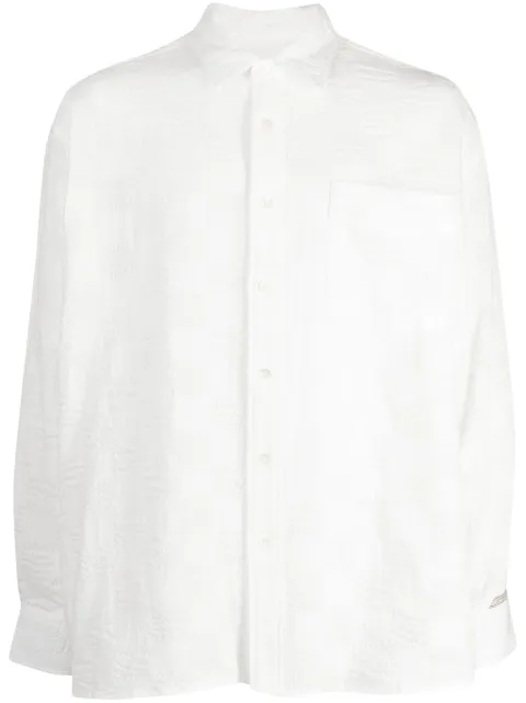 Ader Error textured-finish cotton shirt