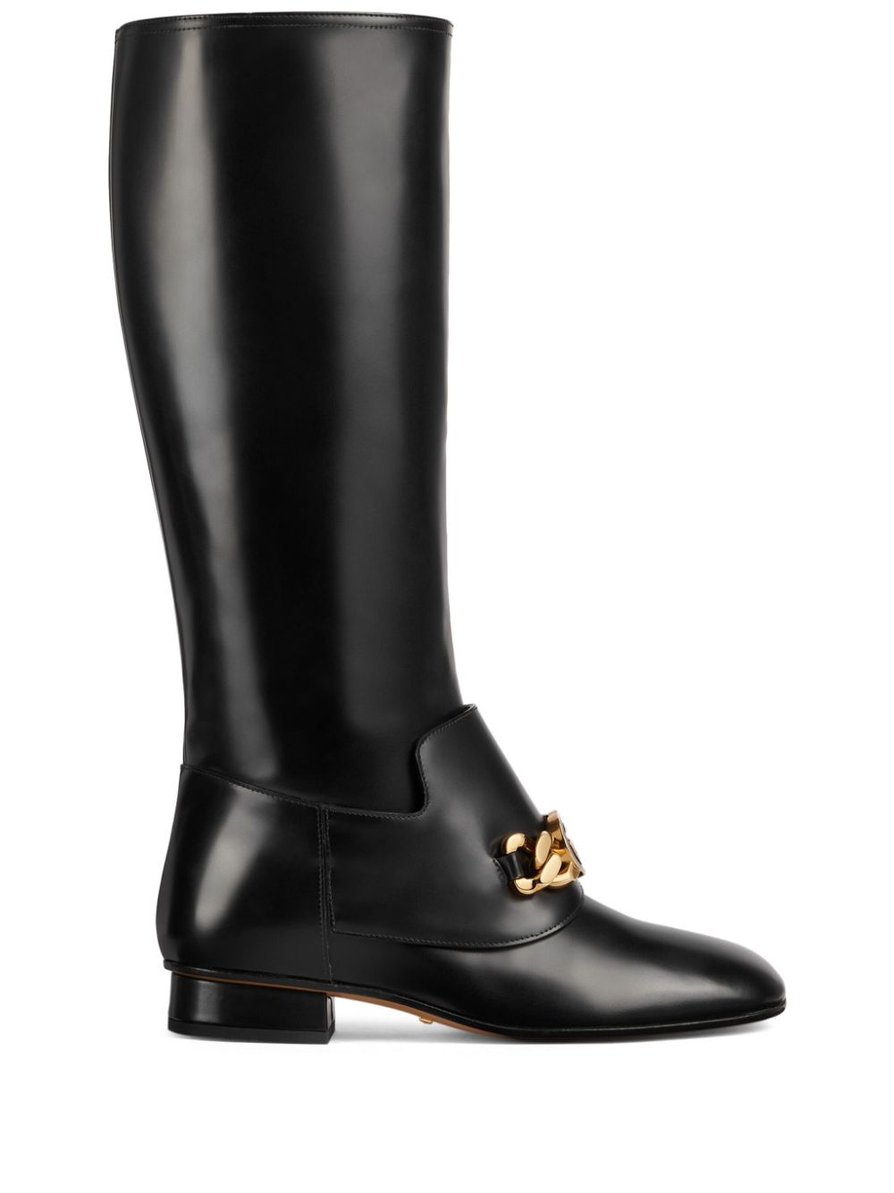 Gucci Zumi Leather Knee-high Boot in Black