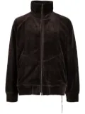 Mastermind World skull-embroidered zip-up jacket - Brown