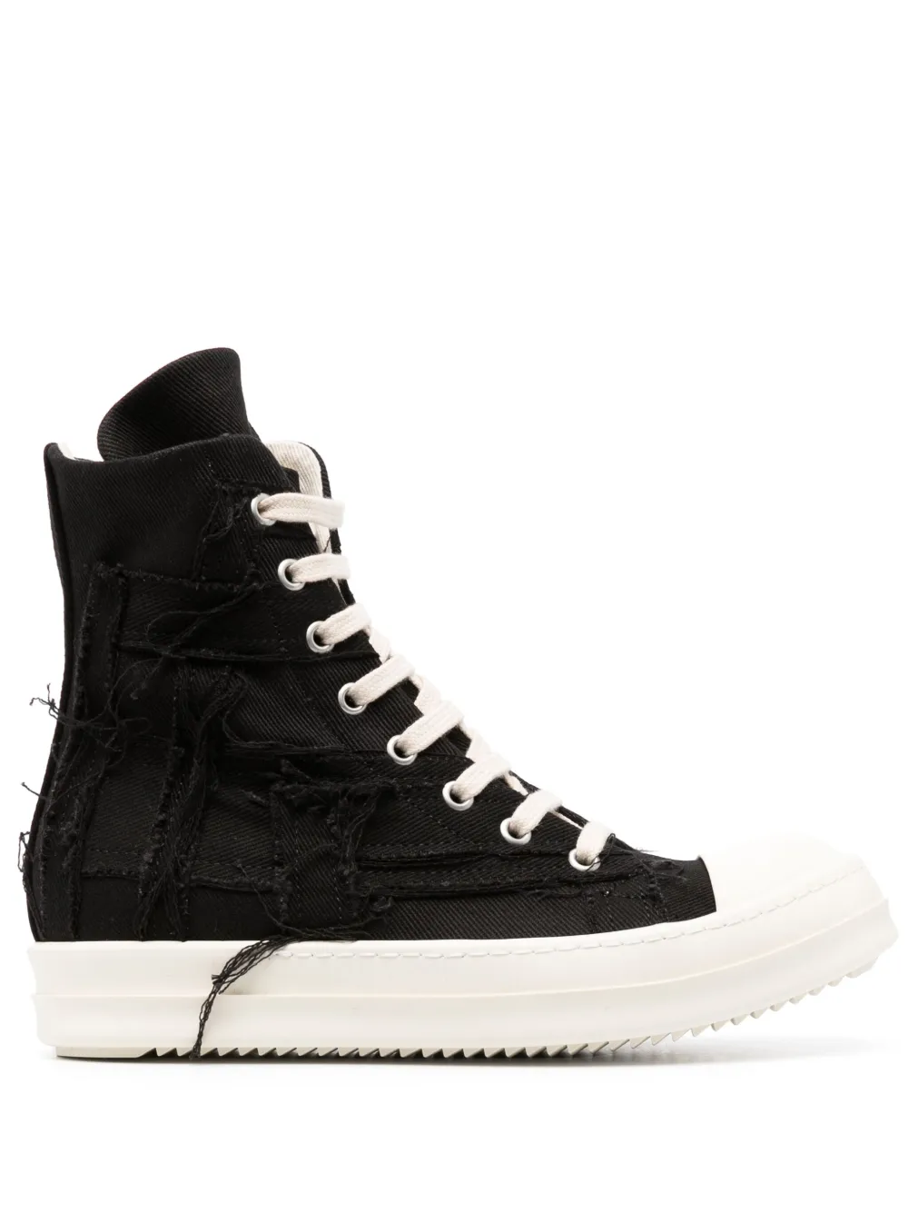 Rick Owens DRKSHDW Distressed Canvas hightop Sneakers Farfetch