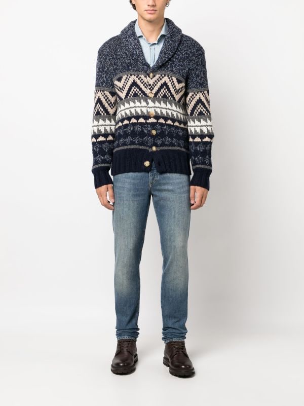 Brunello Cucinelli Cashmere pattern-intarsia Cardigan - Farfetch