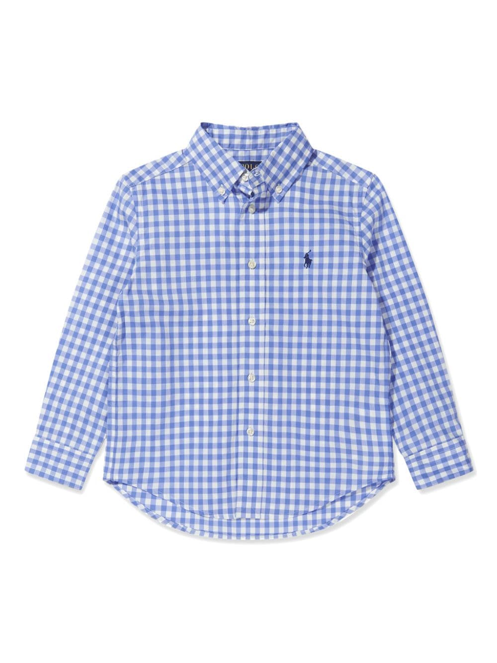 Ralph Lauren Kids' Polo Pony-motif Checked Shirt In Blue