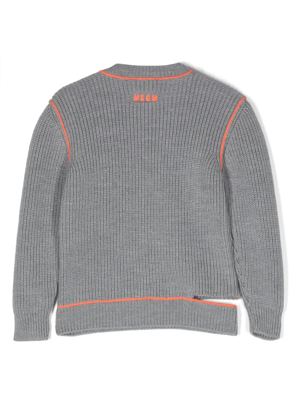 MSGM Kids Grofgebreide trui - Grijs