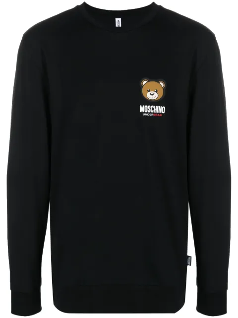 Moschino Teddy Bear-motif stretch-cotton sweatshirt