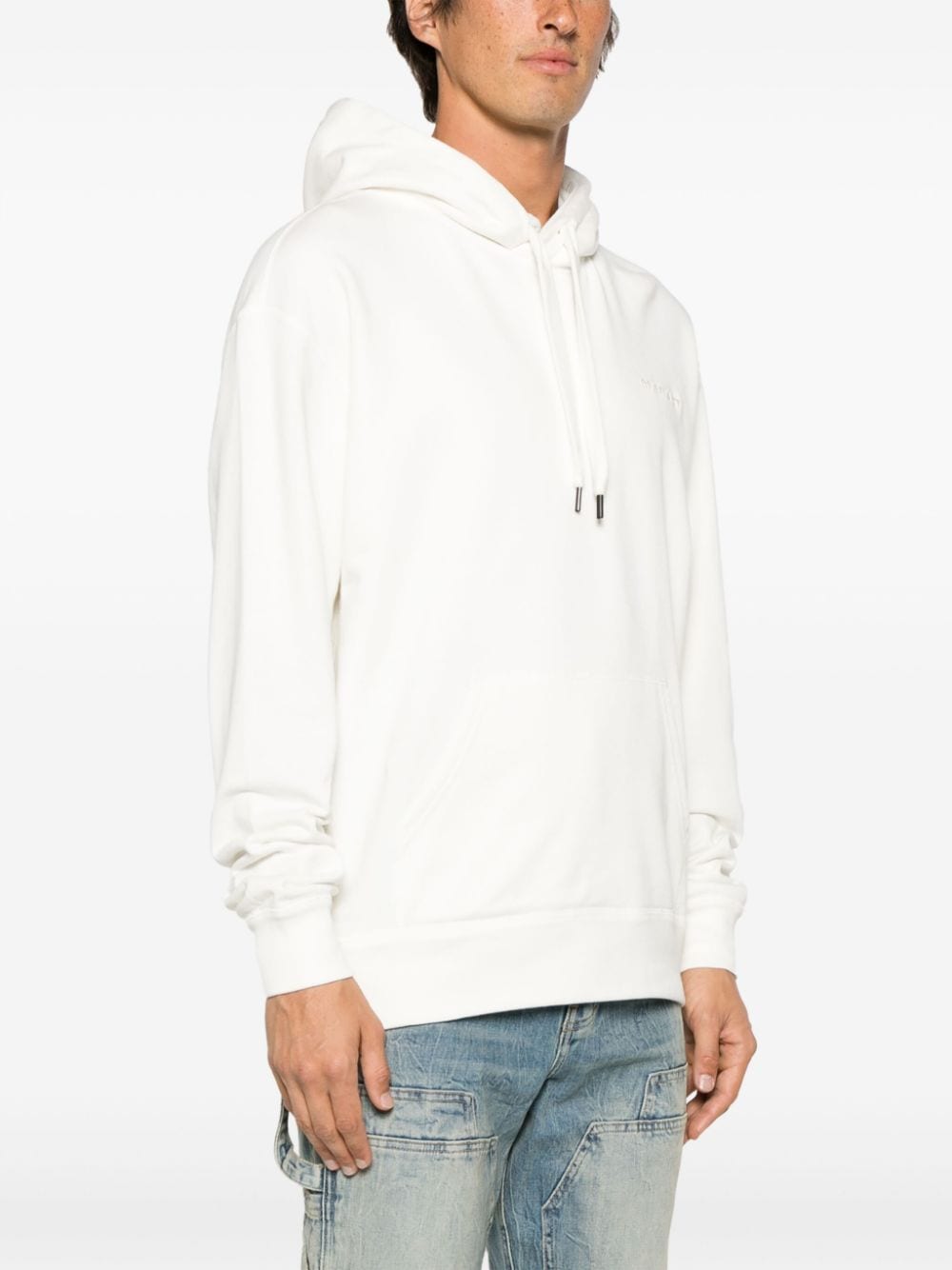 Shop Marant Logo-embroidered Drawstring Hoodie In White