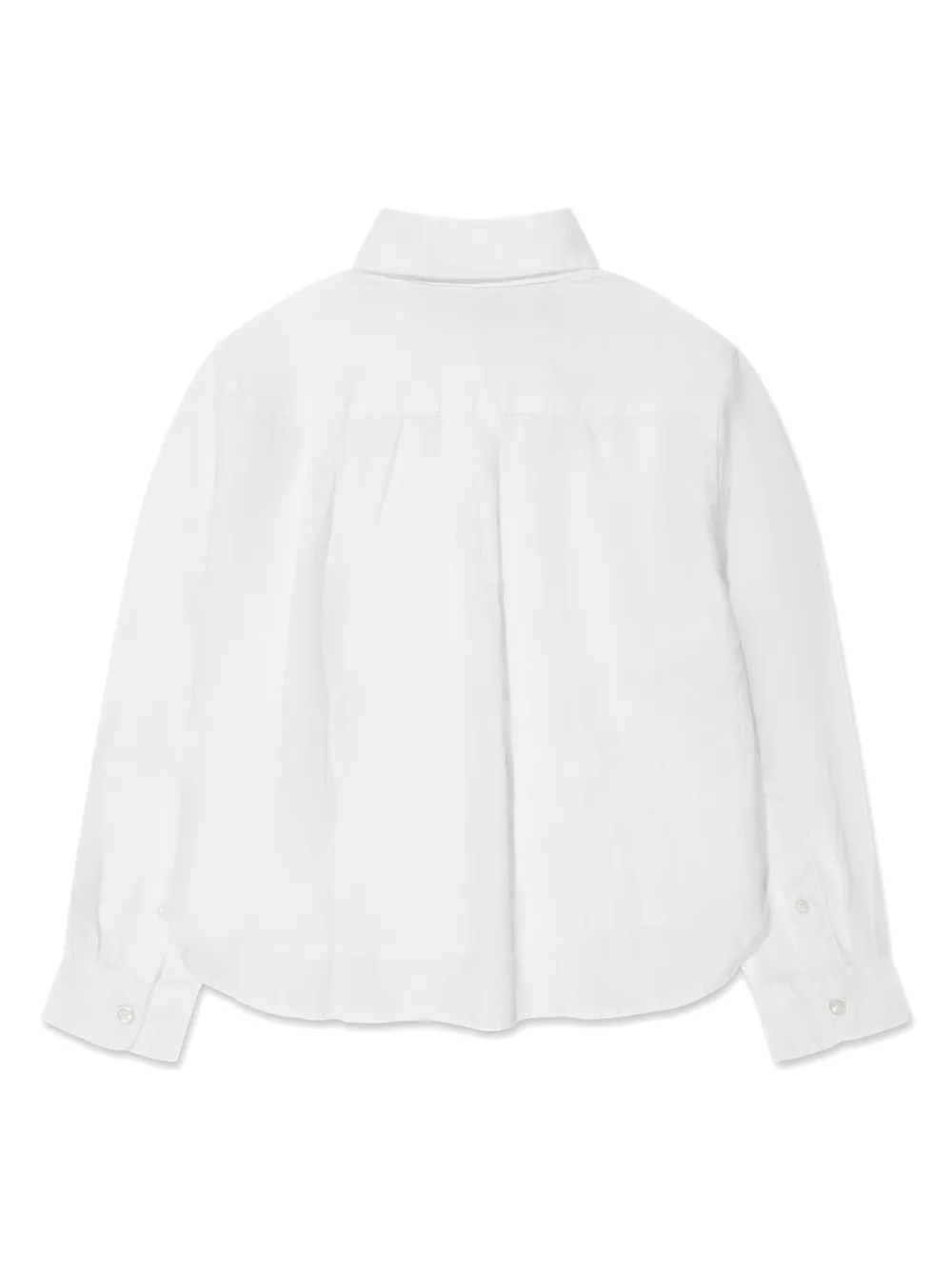 Ralph Lauren Kids Polo Pony-motif linen shirt - Wit