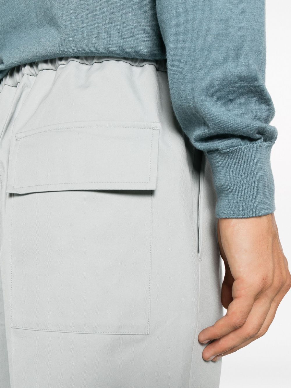 Shop Jil Sander Elasticated-waist Pleated Trousers In Grey