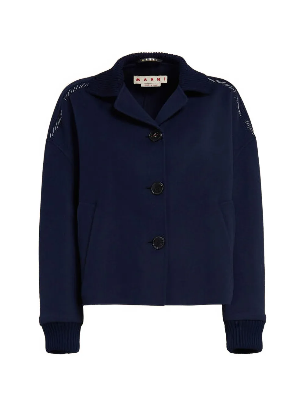 Marni Shirtjack met decoratief stiksel Blauw