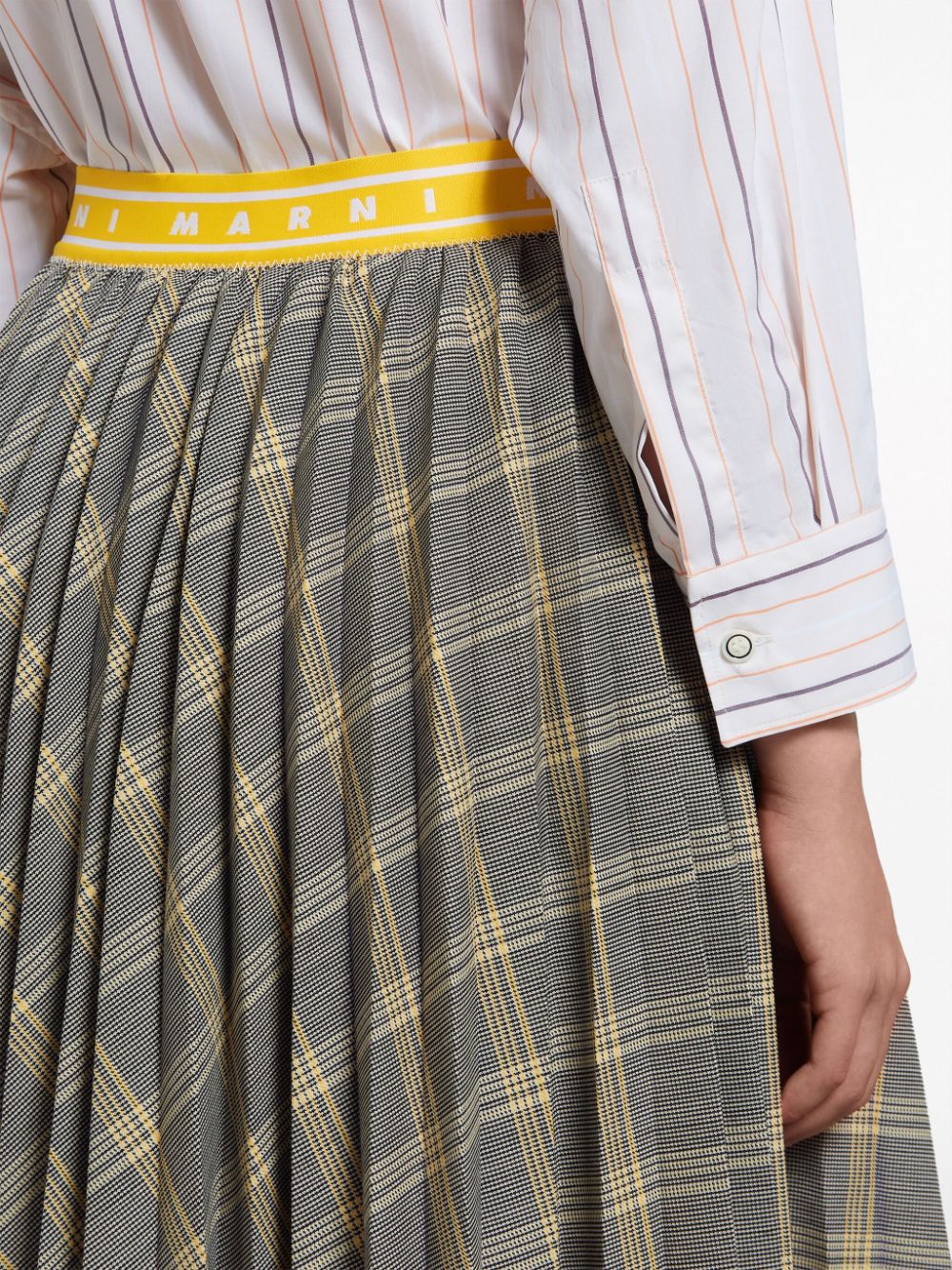 Affordable Marni checked pleated midi skirt Women