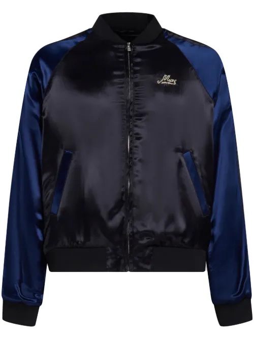 Veste bomber en satin à logo brodé - Marni - Modalova