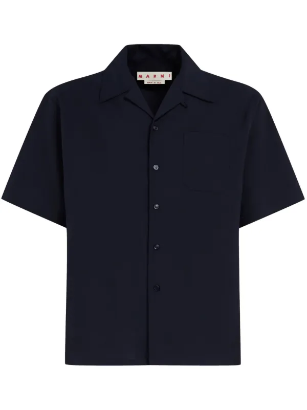 Tシャツ・カットソー MARNI Marni Virgin Wool Shirt Marni Virgin Wool Shirt CUMU0310S0.TW839-00B99 BLUBLACK