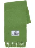 Marni logo-patch alpaca wool-blend scarf - Green