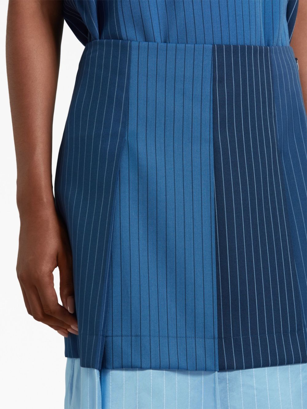 Marni Mini-rok met krijtstreep Blauw