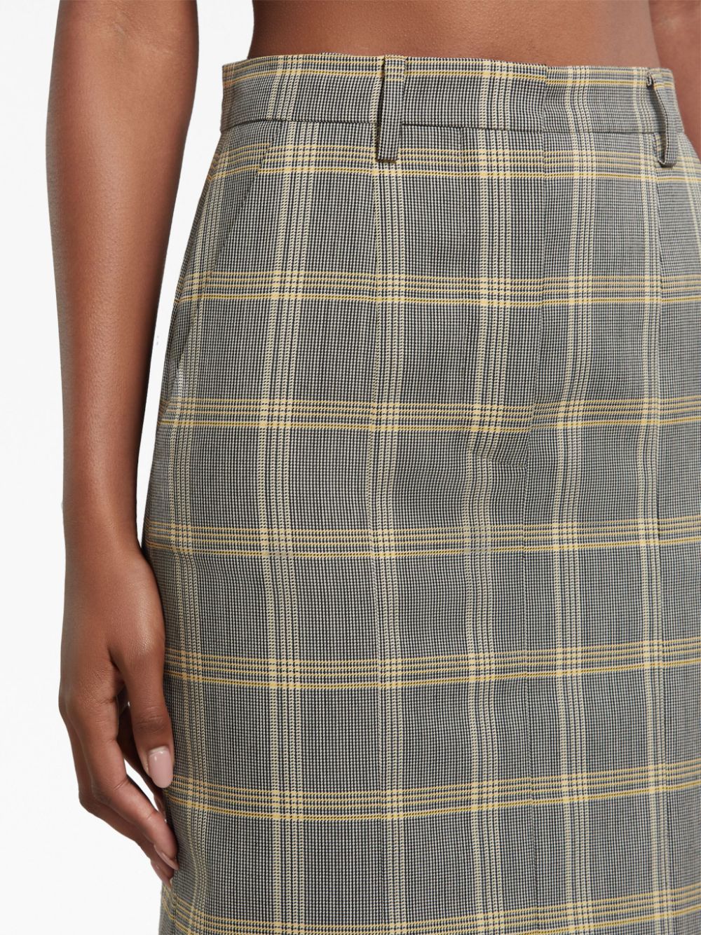 Marni plaid-check pattern midi skirt Women