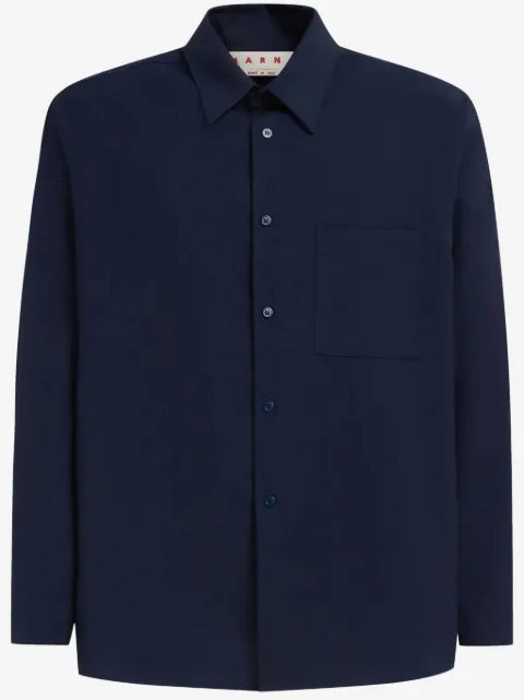 Marni tropical wool long-sleeved shirt