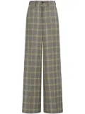 Marni check-pattern palazzo pants - Yellow