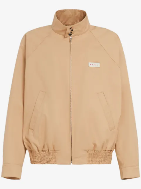 Marni chaqueta bomber con parche del logo