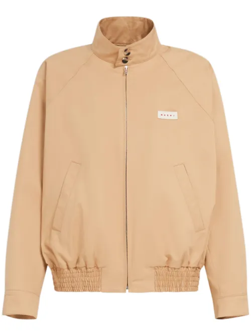 Veste bomber en coton à patch logo - Marni - Modalova