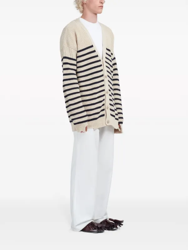 Marni ストライプ カーディガン | ニュートラル | FARFETCH JP
