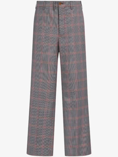 Marni Calça xadrez de lã virgem mista 