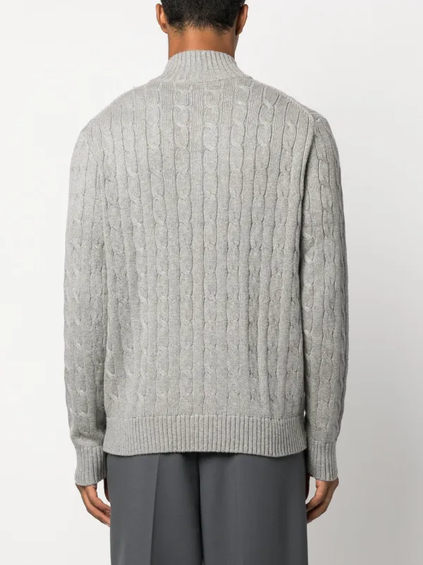 ♪POLO Ralph Lauren/ライトグレーケーブルニットカーディガン L 中古・古着通販】POLO RALPH LAUREN (ポロ・ラルフローレン) ケーブル