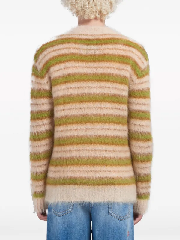 Marni ストライプ カーディガン | ニュートラル | FARFETCH JP 