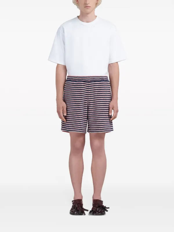 Marni ストライプ ショートパンツ | ブルー | FARFETCH JP